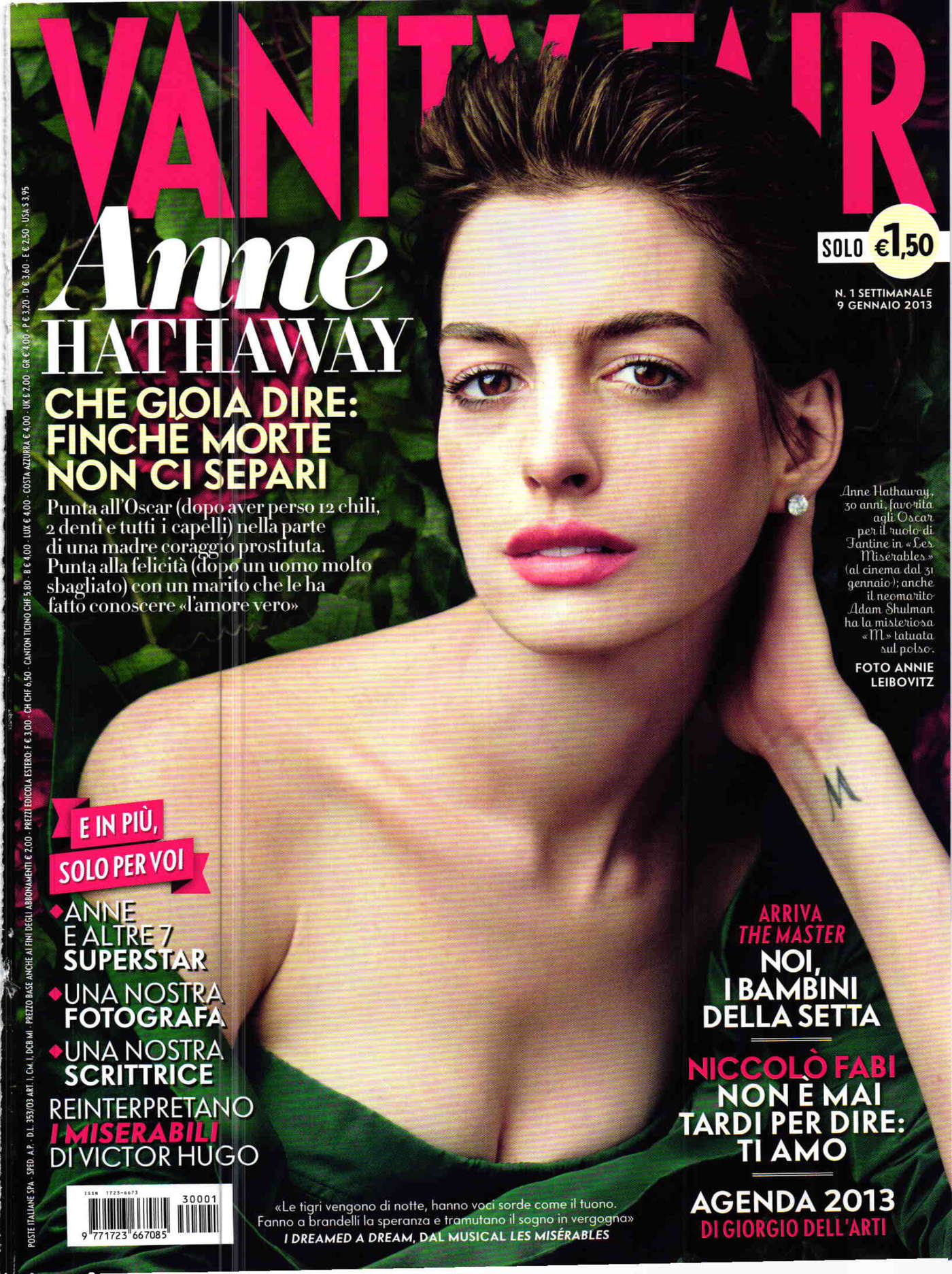 Anne Hathaway - Photoshoot/Interview in Vanity Fair (Italy), January 2013